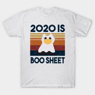 2020 Is Boo Sheet, Cat Boo Ghost Halloween face mask T-Shirt